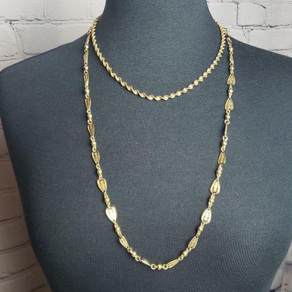 Vintage Gold Necklaces Set